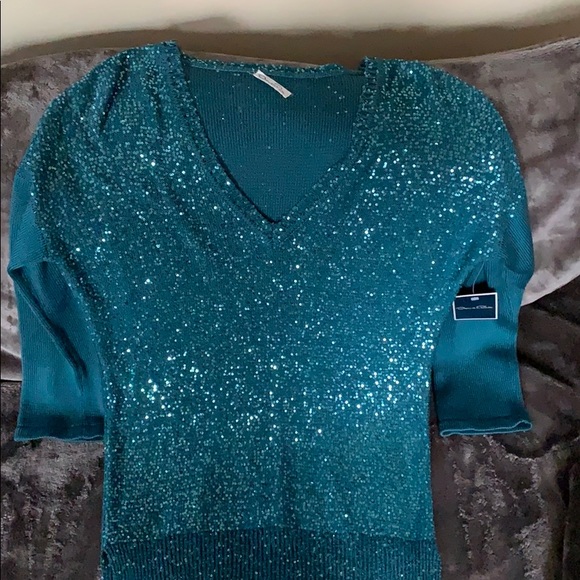 Teal sweater
